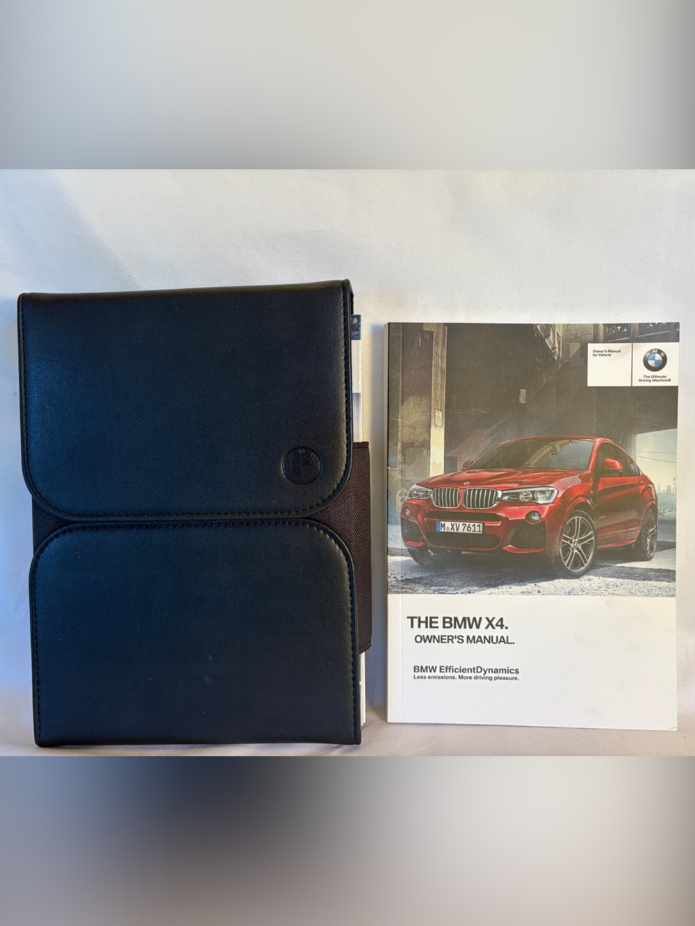 THE BMW X4 - 2017 - OWNER’s GENUINE OEM MANUAL WITH BLACK LEATHER CASE -
